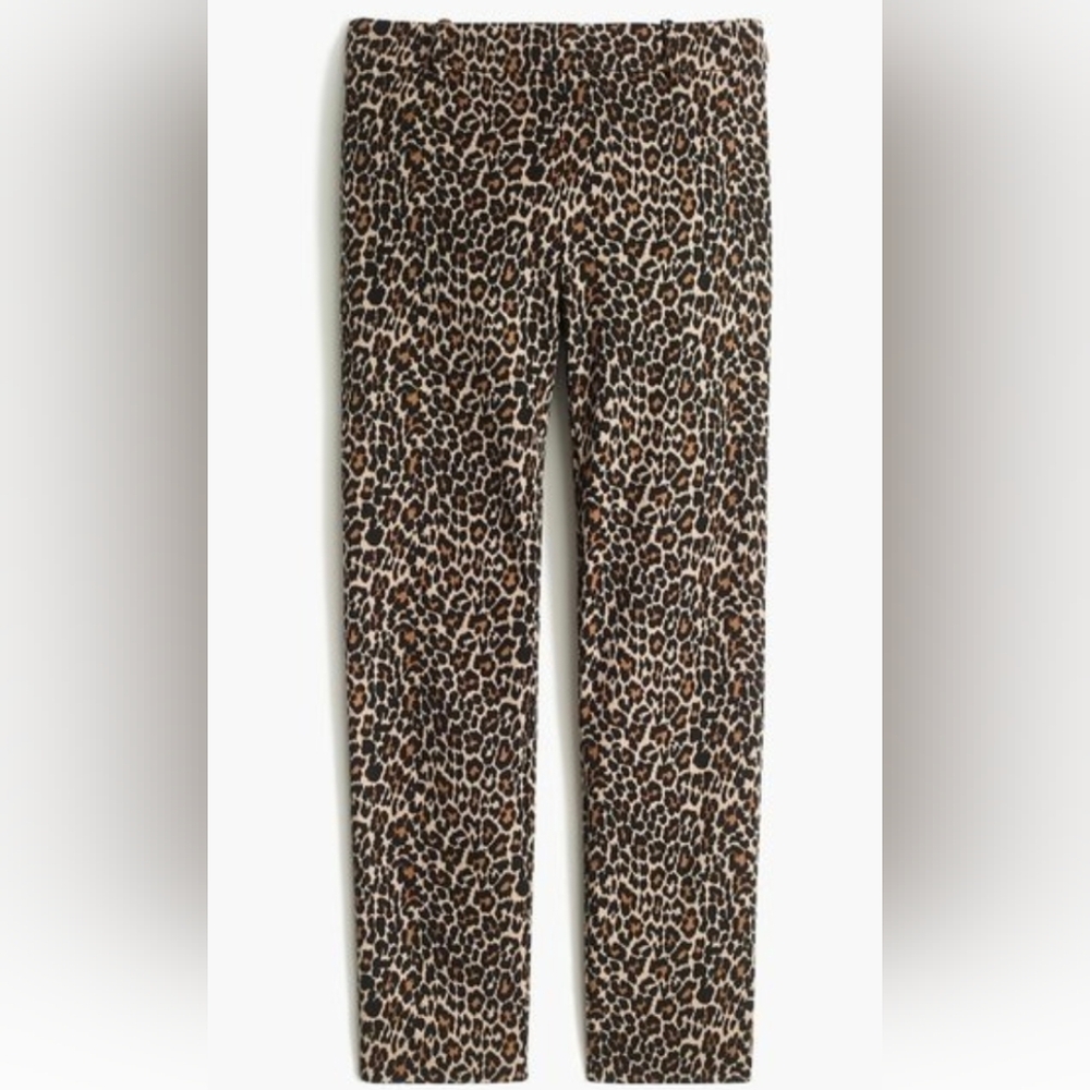 Jcrew Leopard Print Winnie Cotton Pant Size 6‎
